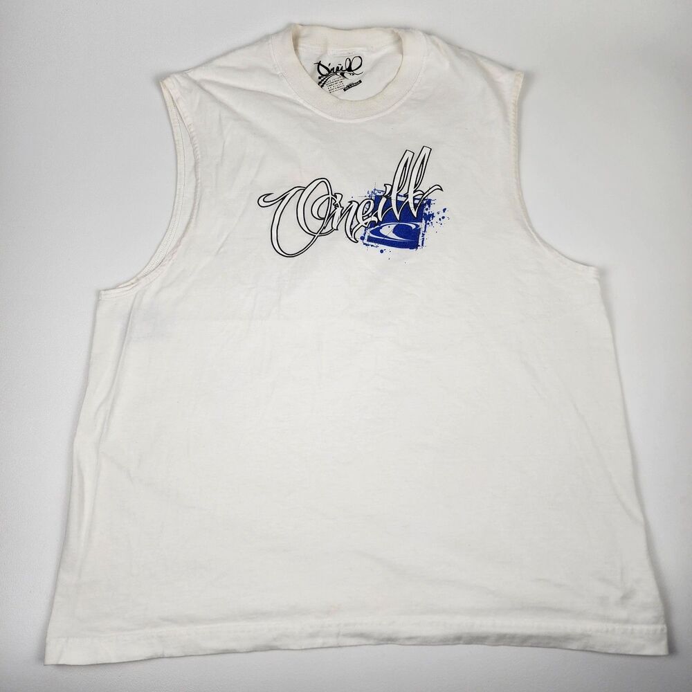 O'Neill Sleeveless Graphic Tank Top Mens XL White Surf Beach Skate Shirt